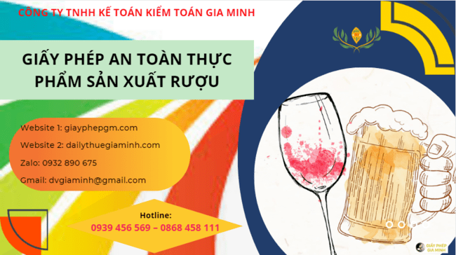 Giấy phép an toàn thực phẩm sản xuất rượu 6 Thủ tục cấp giấy phép sản xuất rượu thủ công