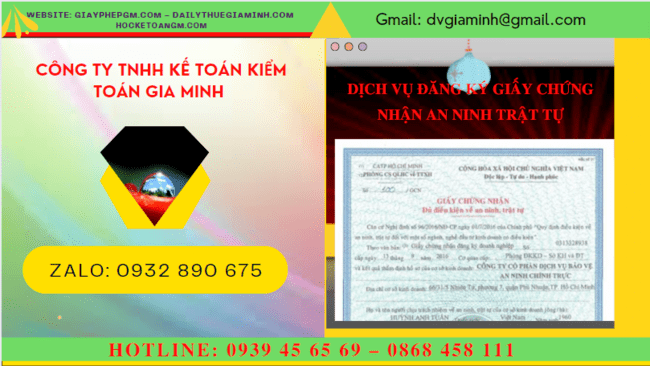 Dịch vụ đăng ký giấy chứng nhận an ninh trật tự tại thành phố châu đốc 6 Thủ tục đăng ký giấy phép an ninh trật tự tại Thành phố Châu Đốc