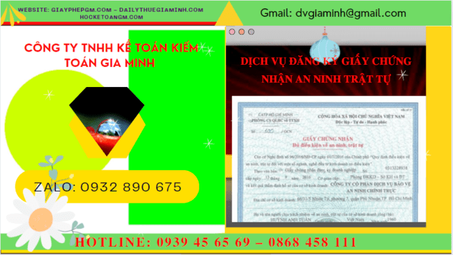 Dịch vụ đăng ký giấy chứng nhận an ninh trật tự tại nha trang 6 Thủ tục đăng ký giấy phép an ninh trật tự tại Nha Trang