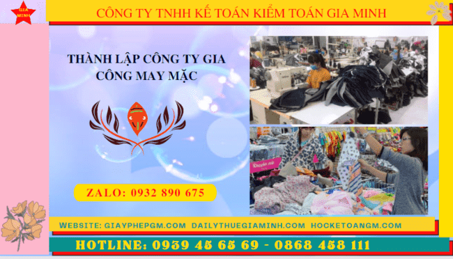 THÀNH LẬP CÔNG TY GIA CÔNG MAY MẶC TẠI BẠC LIÊU 6 Thủ tục điều kiện thành lập công ty gia công may mặc tại Bạc Liêu