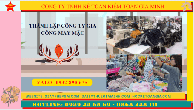Thủ tục điều kiện thành lập công ty gia công may mặc tại Bến Tre