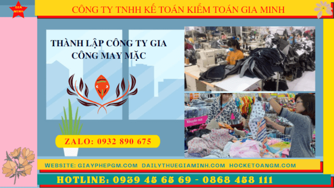 Thủ tục điều kiện thành lập công ty gia công may mặc tại Bình Dương