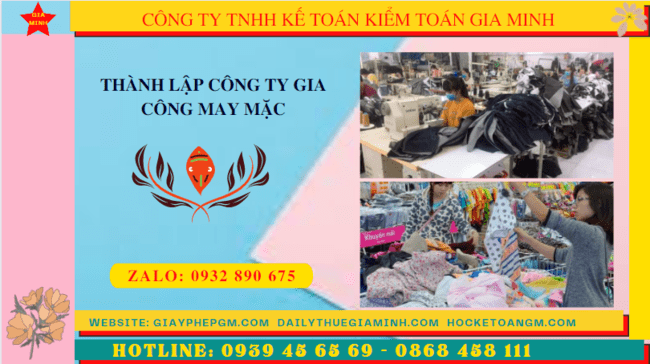 Thủ tục điều kiện thành lập công ty gia công may mặc tại Bình Phước