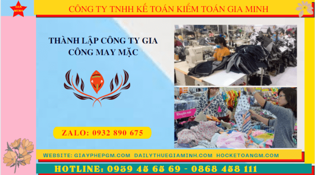 Thủ tục điều kiện thành lập công ty gia công may mặc tại Đồng Tháp