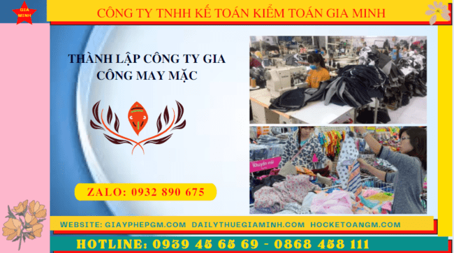 THÀNH LẬP CÔNG TY GIA CÔNG MAY MẶC TẠI HÀ TĨNH 6 Thủ tục điều kiện thành lập công ty gia công may mặc tại Hà Tĩnh