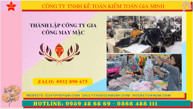 Thủ tục điều kiện thành lập công ty gia công may mặc tại Kiên Giang