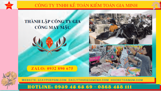 THÀNH LẬP CÔNG TY GIA CÔNG MAY MẶC TẠI NAM ĐỊNH 6 Thủ tục điều kiện thành lập công ty gia công may mặc tại Nam Định