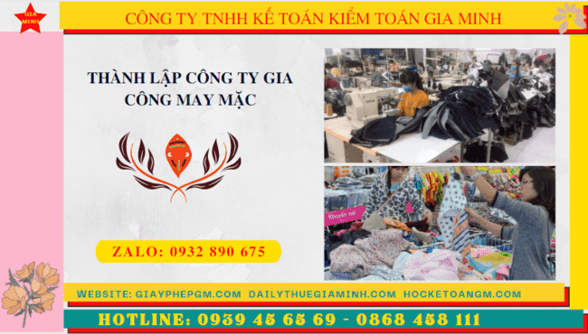Thủ tục điều kiện thành lập công ty gia công may mặc tại Nghệ An