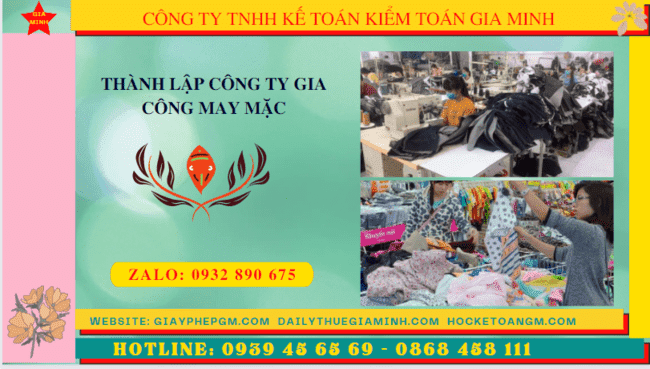 Thủ tục điều kiện thành lập công ty gia công may mặc tại Phú Quốc