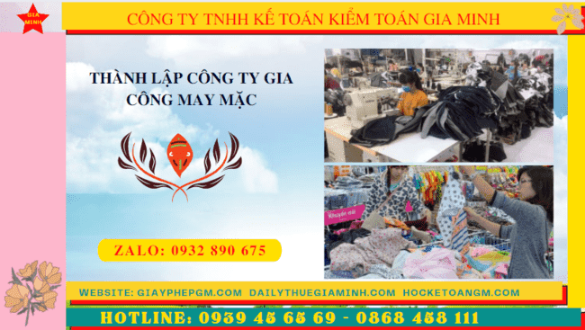 Thủ tục điều kiện thành lập công ty gia công may mặc tại Phú Yên