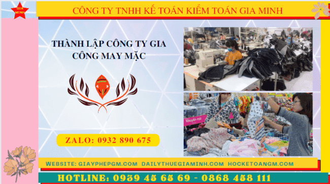 Thành lập công ty gia công may mặc tại Quảng Bình | Dịch vụ tư vấn trọn gói, nhanh chóng, uy tín 6 Thủ tục điều kiện thành lập công ty gia công may mặc tại Quảng Bình