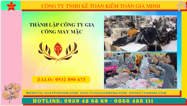 Thủ tục điều kiện thành lập công ty gia công may mặc tại Thành Phố Cần Thơ