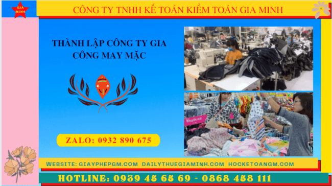 Thủ tục điều kiện thành lập công ty gia công may mặc tại Thừa Thiên Huế