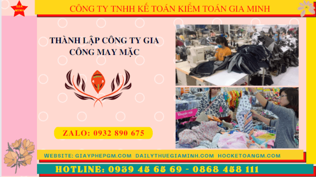 Thủ tục điều kiện thành lập công ty gia công may mặc tại Tiền Giang