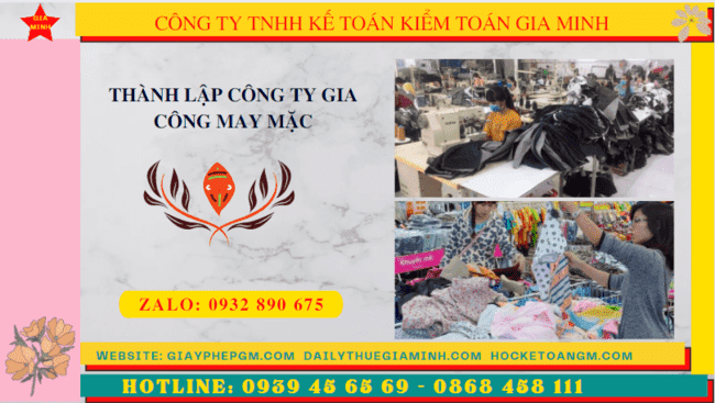 Thành lập công ty gia công may mặc tại thành phố Châu Đốc chuyên nghiệp từ A–Z 8 Thủ tục điều kiện thành lập công ty gia công may mặc tại Thành phố Châu Đốc