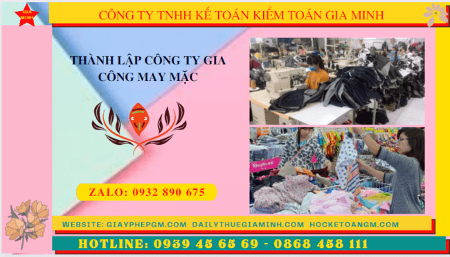 THÀNH LẬP CÔNG TY GIA CÔNG MAY MẶC TẠI TUYÊN QUANG 6 Thủ tục điều kiện thành lập công ty gia công may mặc tại Tuyên Quang