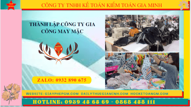 Thủ tục điều kiện thành lập công ty gia công may mặc tại Vĩnh Long