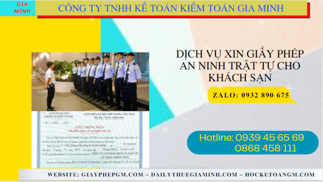 DỊCH VỤ XIN GIẤY PHÉP AN NINH TRẬT TỰ CHO KHÁCH SẠN TẠI SƠN LA 8 Thủ tục làm giấy phép an ninh trật tự cho khách sạn tại Sơn La