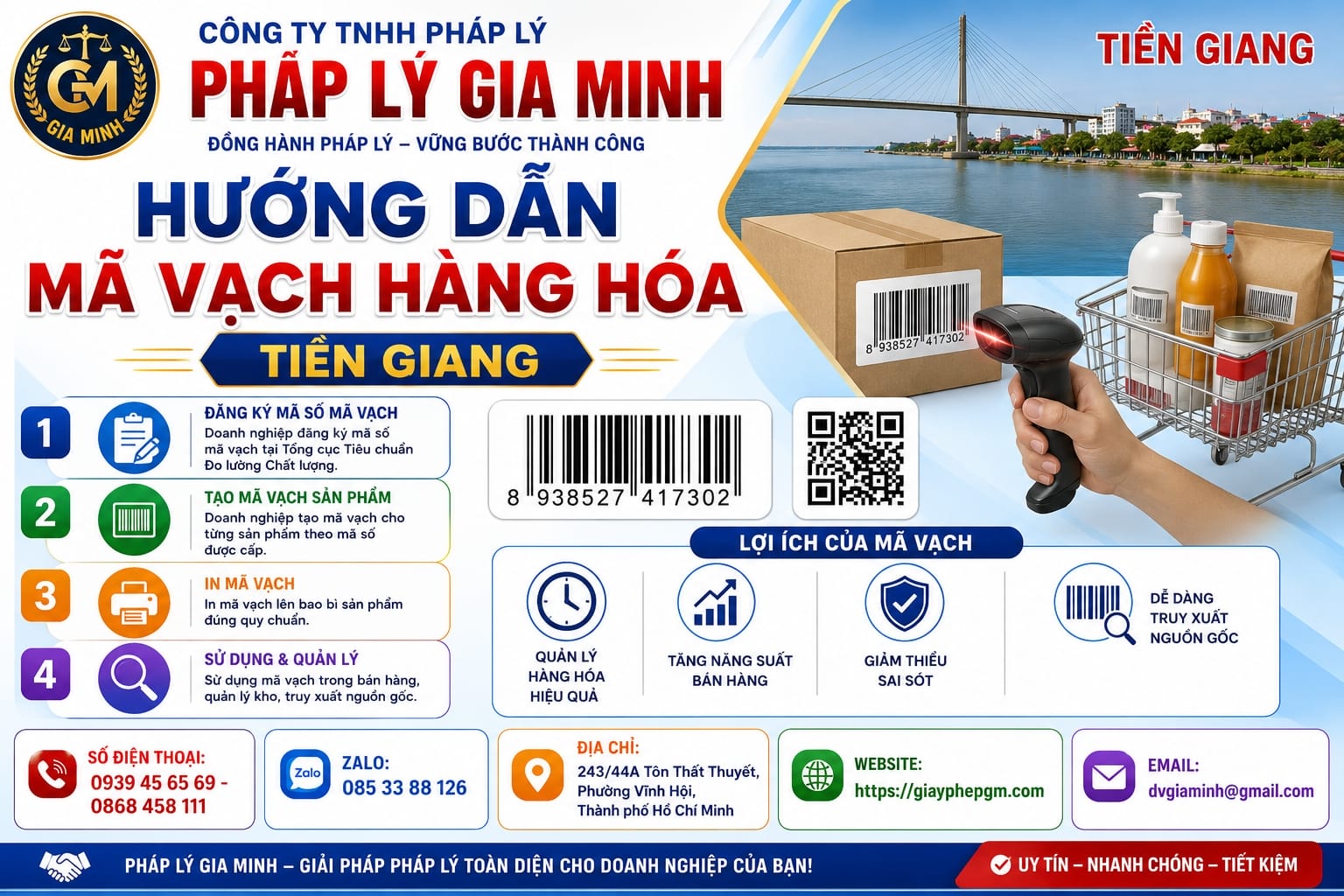 Hướng dẫn mã vạch hàng hóa Tiền Giang