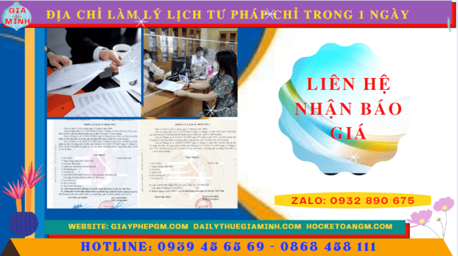 Địa chỉ làm lý lịch tư pháp ở khánh hòa chỉ trong 1 ngày 5 Chi phí làm lý lịch tư pháp chỉ trong 1 ngày ở Khánh Hòa