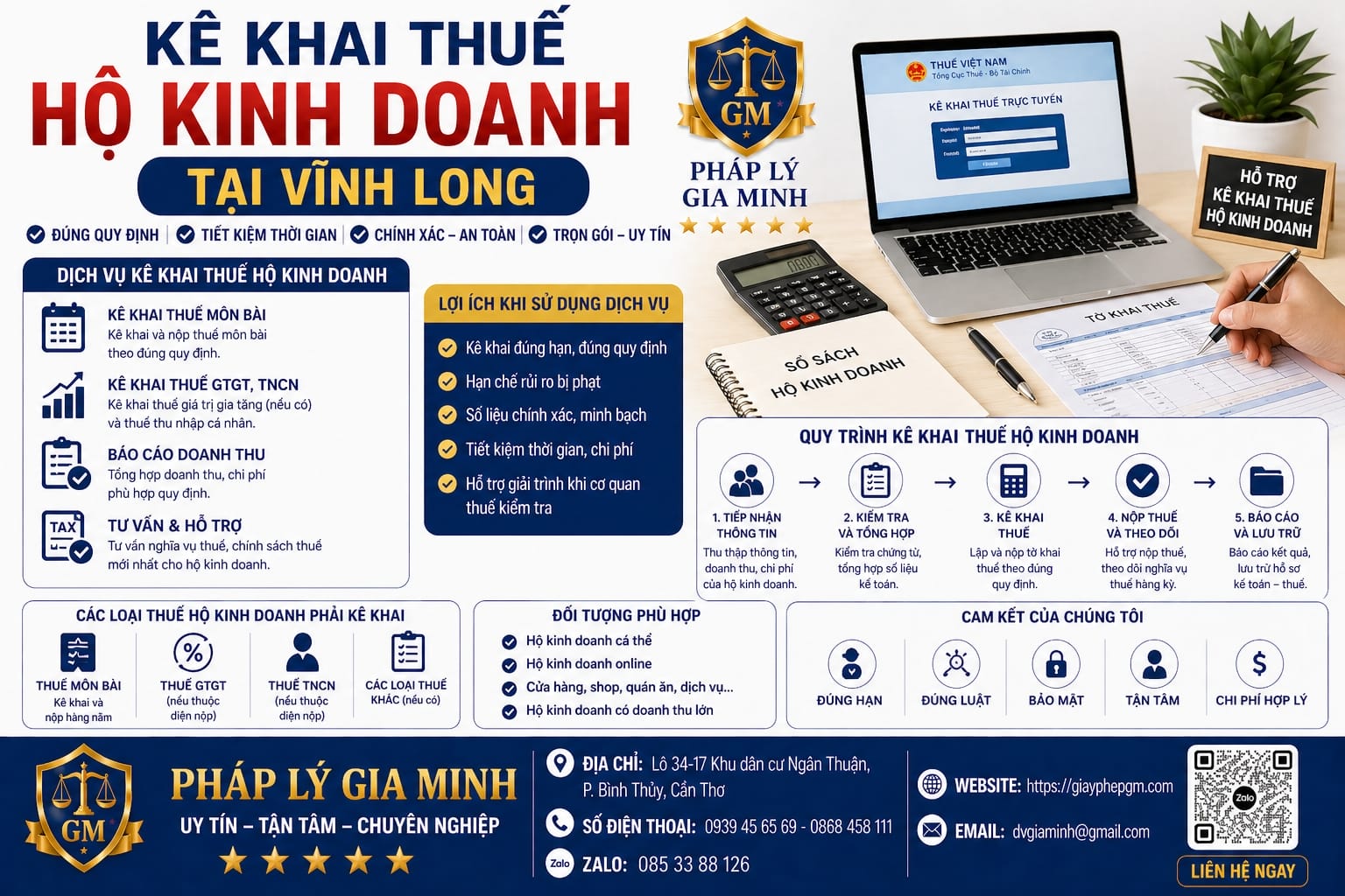 Kê khai thuế hộ kinh doanh tại Vĩnh Long