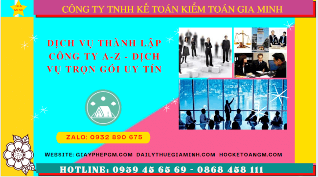 Dịch vụ thành lập công ty a-z - dịch vụ trọn gói uy tín tại thái nguyên 4 Dịch vụ thành lập doanh nghiệp giá rẻ uy tín tại Thái Nguyên