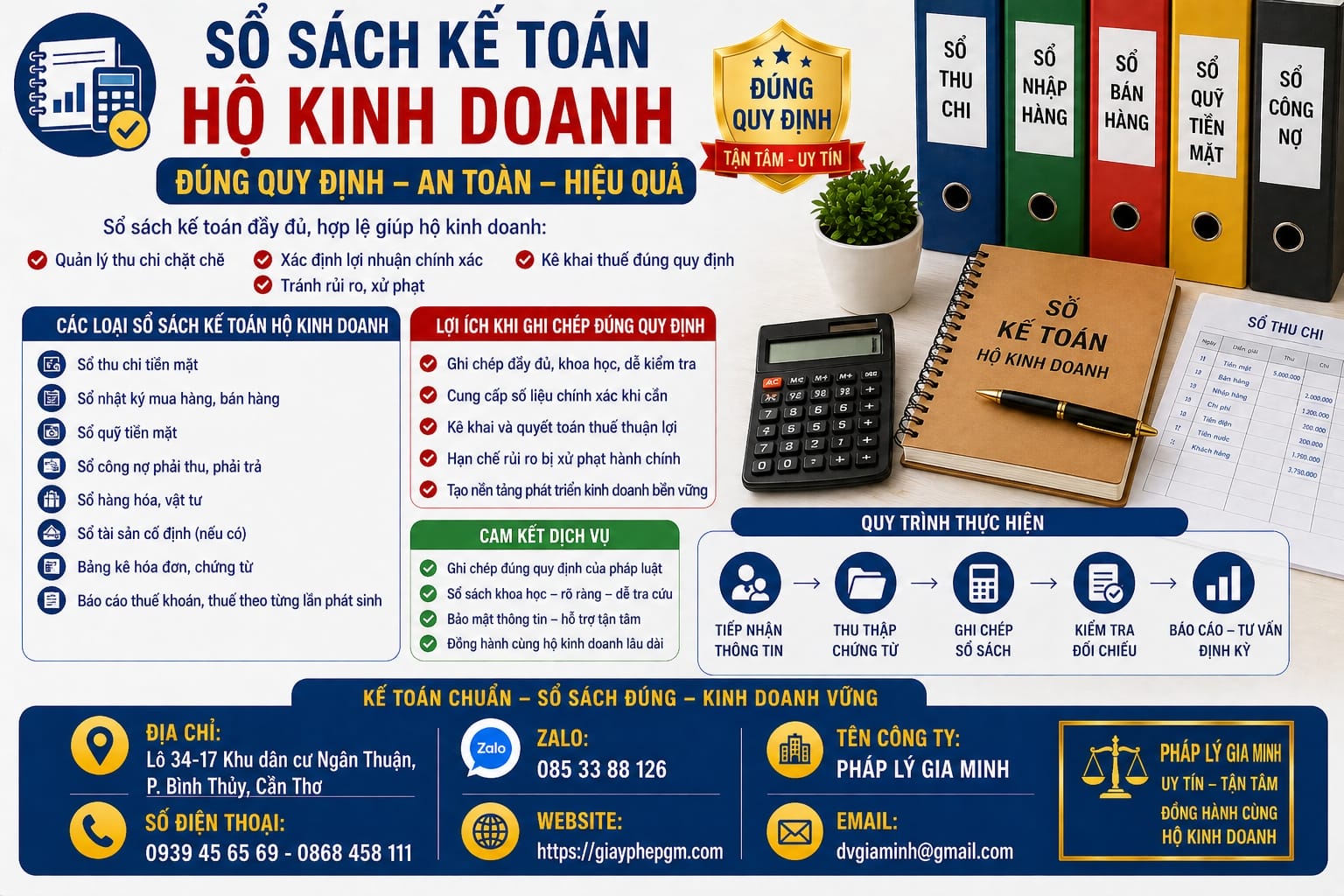 Sổ sách kế toán hộ kinh doanh đúng quy định