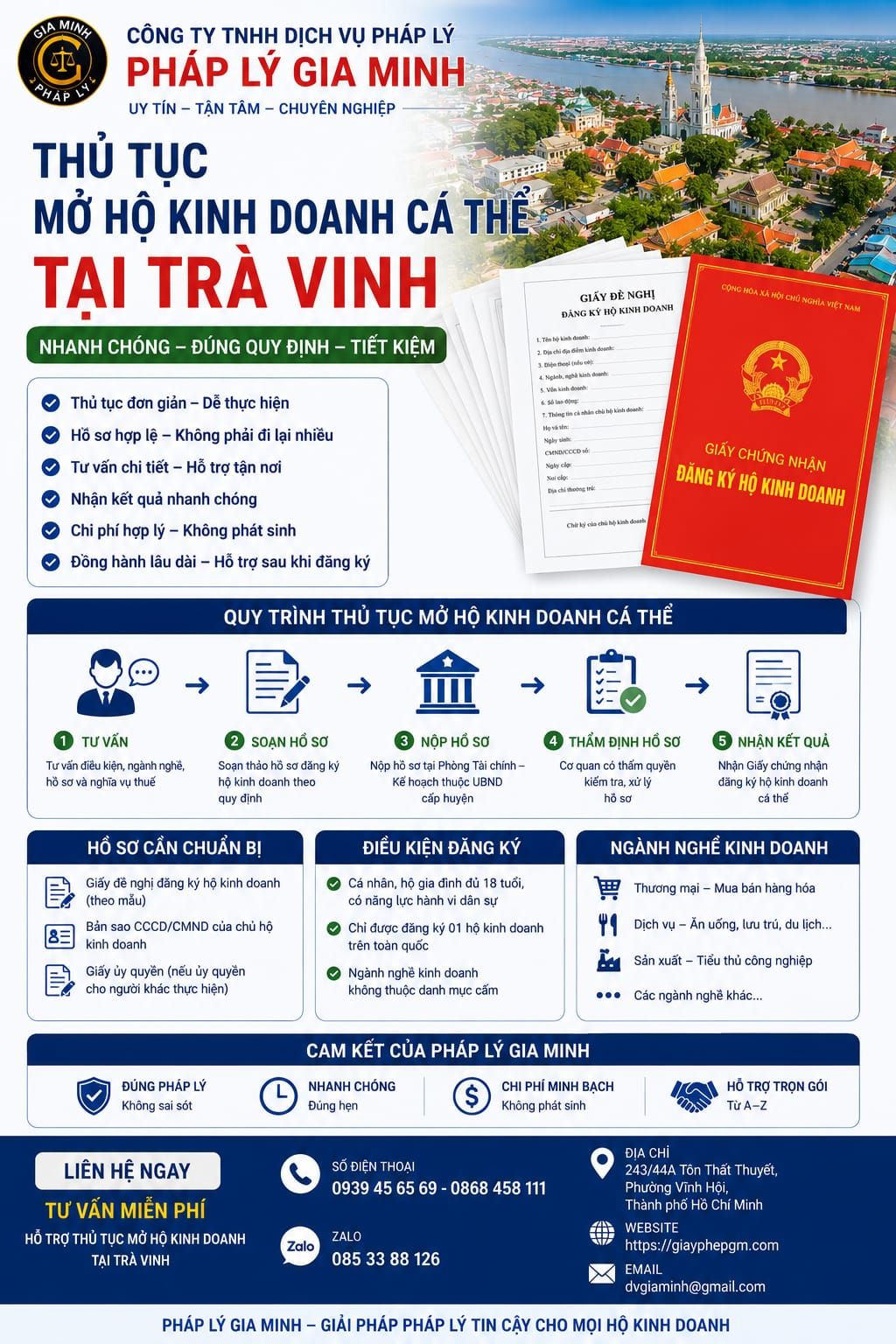Thủ tục mở hộ kinh doanh cá thể tại Trà Vinh