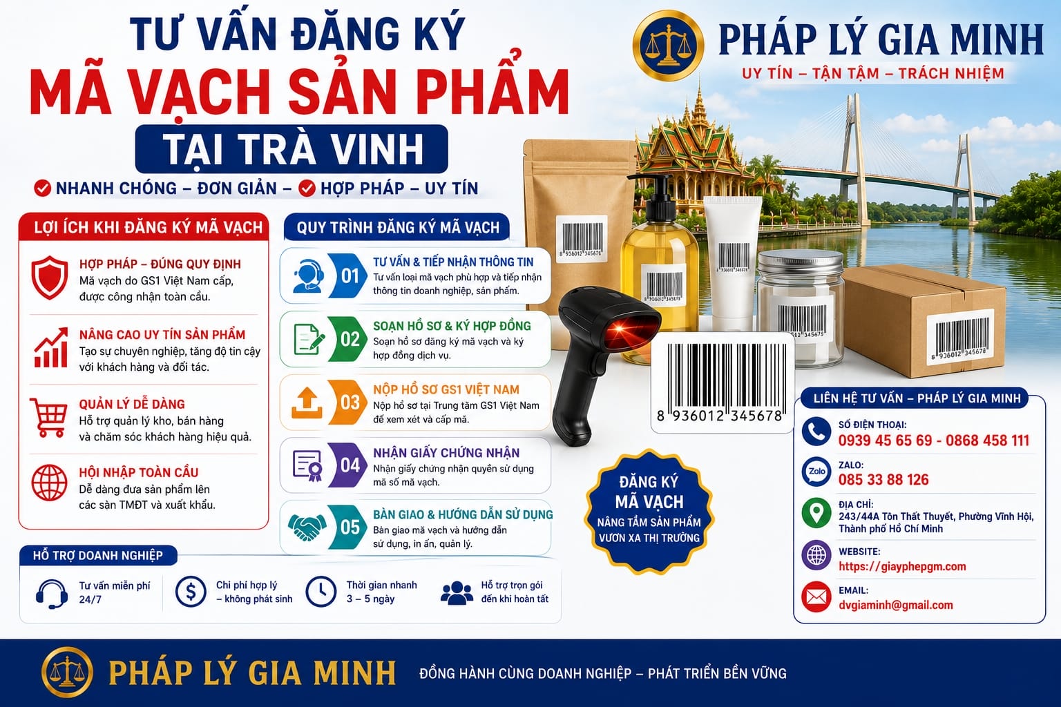 Tư vấn đăng ký mã vạch sản phẩm Trà Vinh