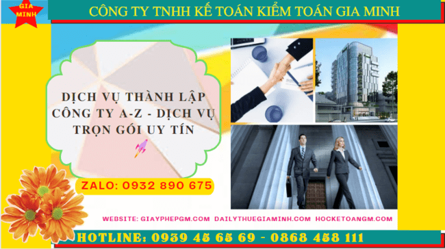 Dịch vụ thành lập công ty a – z - dịch vụ trọn gói tại Thành phố Sông Công