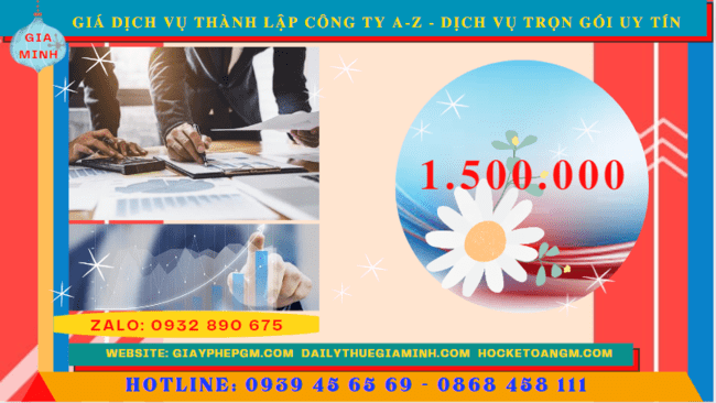 Chi phí thành lập công ty trọn gói từ A-Z tại Thành phố Sông Công