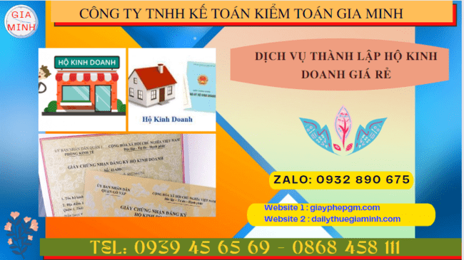 DỊCH VỤ THÀNH LẬP HỘ KINH DOANH GIÁ RẺ TẠI QUẬN BÌNH THẠNH - TPHCM 4 Dịch vụ đăng ký hộ kinh doanh giá rẻ trọn gói tại Quận Bình Thạnh- TPHCM