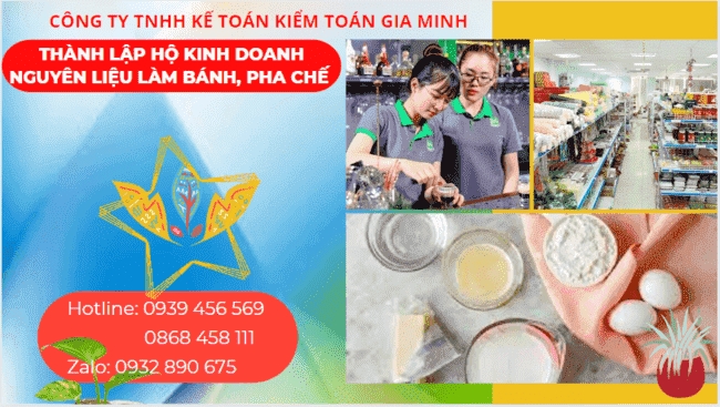 THÀNH LẬP HỘ KINH DOANH NGUYÊN LIỆU LÀM BÁNH PHA CHẾ TẠI QUẬN 7 - TPHCM 4 Kinh nghiệm thành lập hộ kinh doanh nguyên liệu làm bánh, pha chế tại Quận 7 - TPHCM
