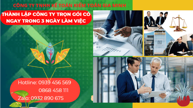 Dịch vụ tư vấn thành lập công ty trọn gói tại TPHCM
