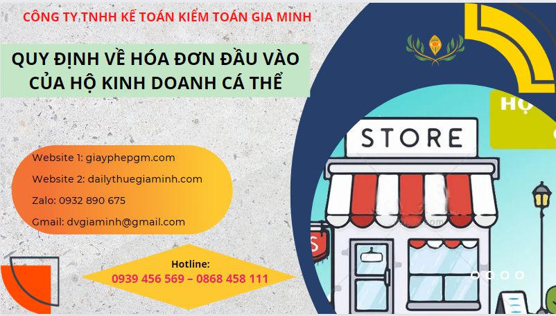 Dịch vụ tư vấn về hóa đơn đầu vào đối với hộ kinh doanh cá thể 