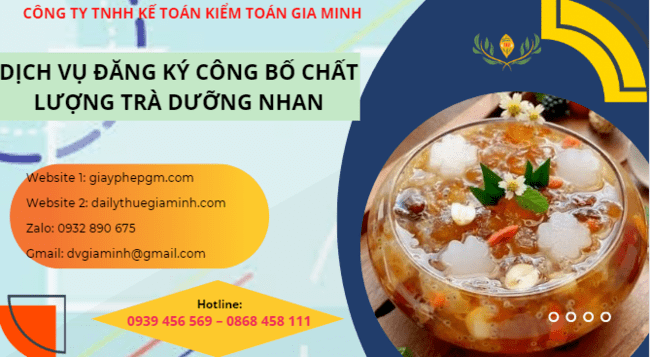 DỊCH VỤ ĐĂNG KÝ CÔNG BỐ CHẤT LƯỢNG TRÀ DƯỠNG NHAN 6 Dịch vụ công bố sản phẩm trà dưỡng nhan rẻ nhất