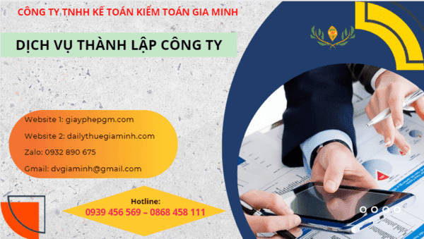 Dịch vụ thành lập công ty giá rẻ trọn gói