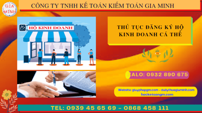 Thủ tục đăng ký hộ kinh doanh cá thể tại quận ninh kiều 6 Thủ tục thành lập hộ kinh doanh cá thể tại TP Cần Thơ