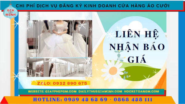 Đăng ký kinh doanh cửa hàng áo cưới tại bắc giang 5 Chi phí mở cửa hàng đồ cưới tại Bắc Giang