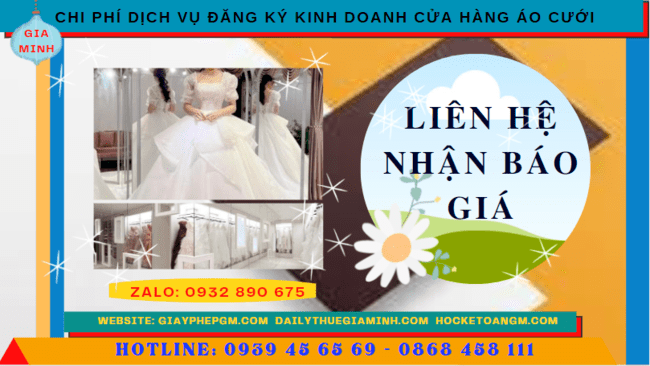 Đăng ký kinh doanh cửa hàng áo cưới tại bình dương 5 Chi phí mở cửa hàng đồ cưới tại Bình Dương