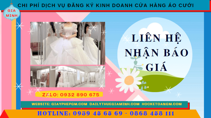 Đăng ký kinh doanh cửa hàng áo cưới tại Đắk Lắk 5 Chi phí mở cửa hàng đồ cưới tại Đắk Lắk