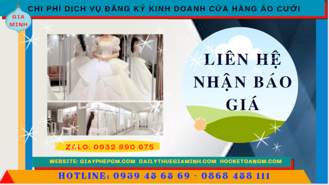 ĐĂNG KÝ KINH DOANH CỬA HÀNG ÁO CƯỚI TẠI ĐỒNG THÁP 5 Chi phí mở cửa hàng đồ cưới tại Đồng Tháp