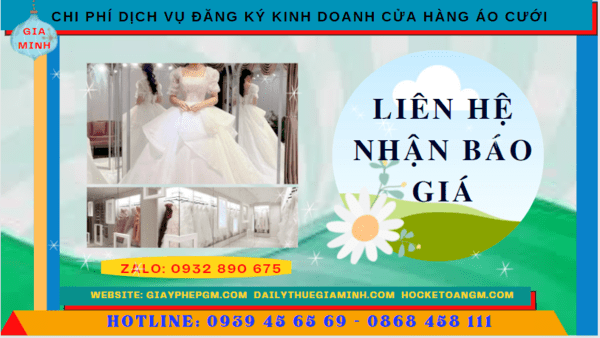 ĐĂNG KÝ KINH DOANH CỬA HÀNG ÁO CƯỚI TẠI HÀ GIANG 5 Chi phí mở cửa hàng đồ cưới tại Hà Giang