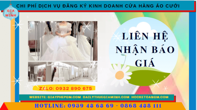 Đăng ký kinh doanh cửa hành áo cưới tại Hưng Yên 5 Chi phí mở cửa hàng đồ cưới tại Hưng Yên