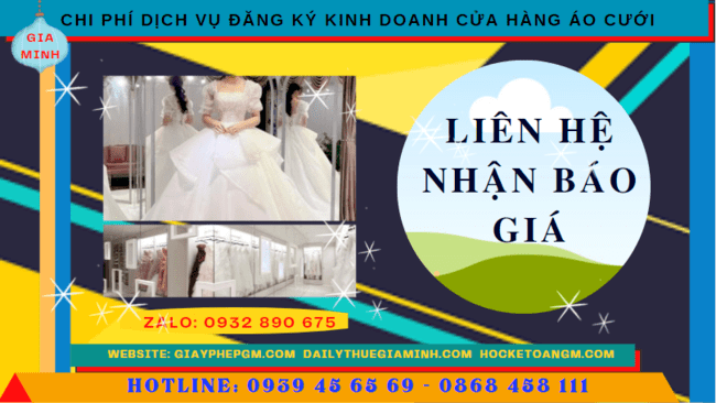ĐĂNG KÝ KINH DOANH CỬA HÀNG ÁO CƯỚI TẠI KHÁNH HÒA 5 Chi phí mở cửa hàng đồ cưới tại Khánh Hòa