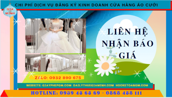 ĐĂNG KÝ KINH DOANH CỬA HÀNG ÁO CƯỚI TẠI LONG AN 5 Chi phí mở cửa hàng đồ cưới tại Long An