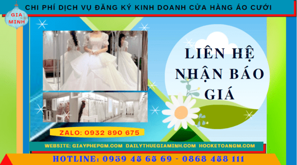 Đăng ký kinh doanh cửa hàng áo cưới tại Phú Quốc 5 Chi phí mở cửa hàng đồ cưới tại Phú Quốc
