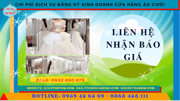 Chi phí mở cửa hàng đồ cưới tại Phú Yên