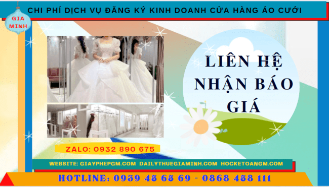 ĐĂNG KÝ KINH DOANH CỬA HÀNG ÁO CƯỚI TẠI TP HẢI PHÒNG 5 Chi phí mở cửa hàng đồ cưới tại Thành phố Hải Phòng