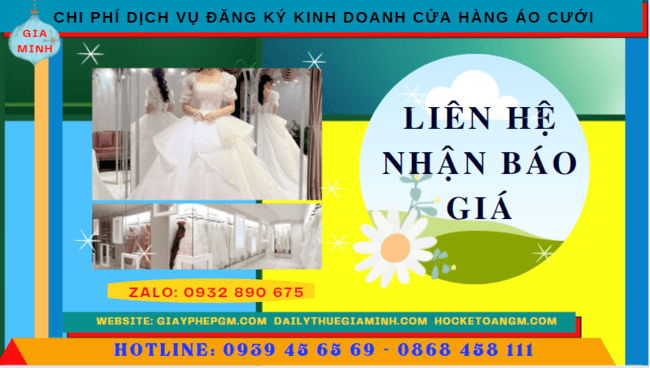 Kinh nghiệm đăng ký kinh doanh cửa hàng áo cưới tại Hưng Yên 5 Chi phí mở cửa hàng đồ cưới tại TP Hưng Yên